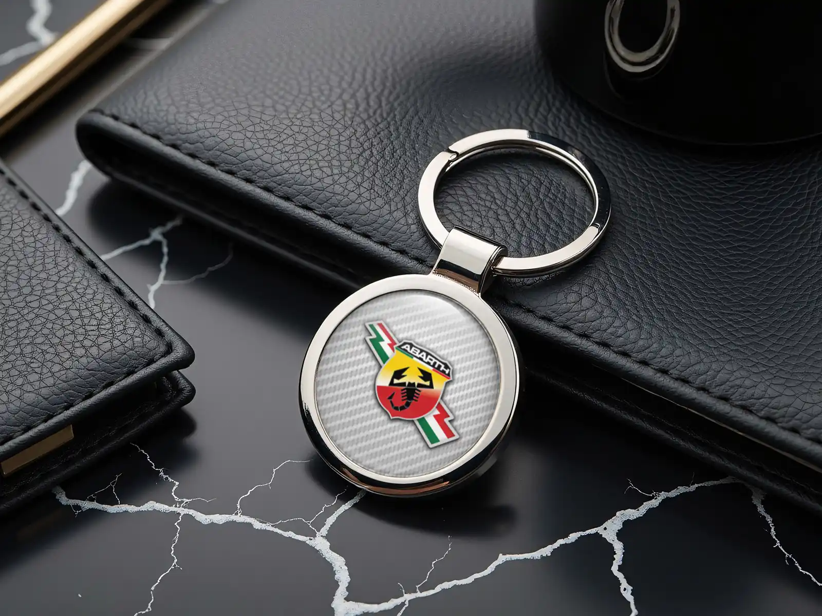 Fiat Abarth Portachiavi Personalizzati Logo Metallo Premium